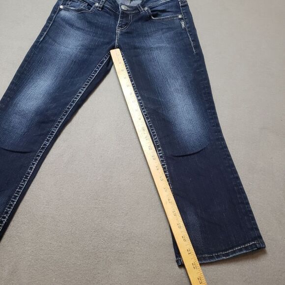 Silver Aiko Kick Flare Capri / Crop / Shorts / jeans size 27 - Picture 10 of 11